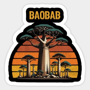 African Baobab Tree Madagascar Tree Of Life Sticker